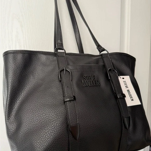 Steve Madden Black Tote Bag - Picture 3 of 9